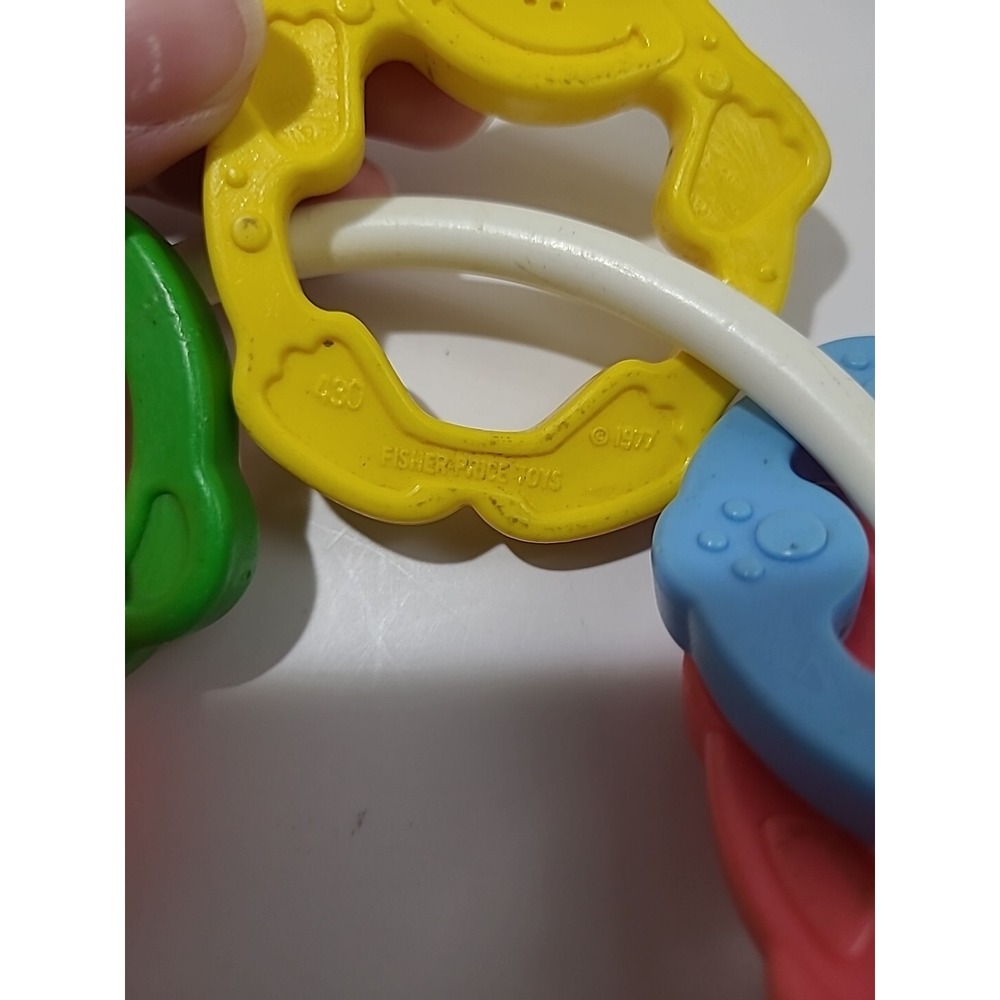 Collection Of Vintage Baby Rattle Fisher Price, Baby Fox, Wood - Picture 5 of 5